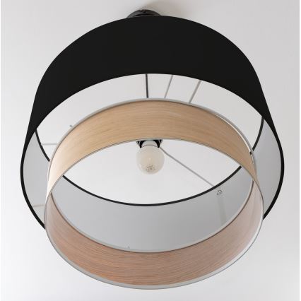 Brilagi - Lampadario LED a cavo CERIA 1xE27/40W/230V Ø 50 cm nero/beige