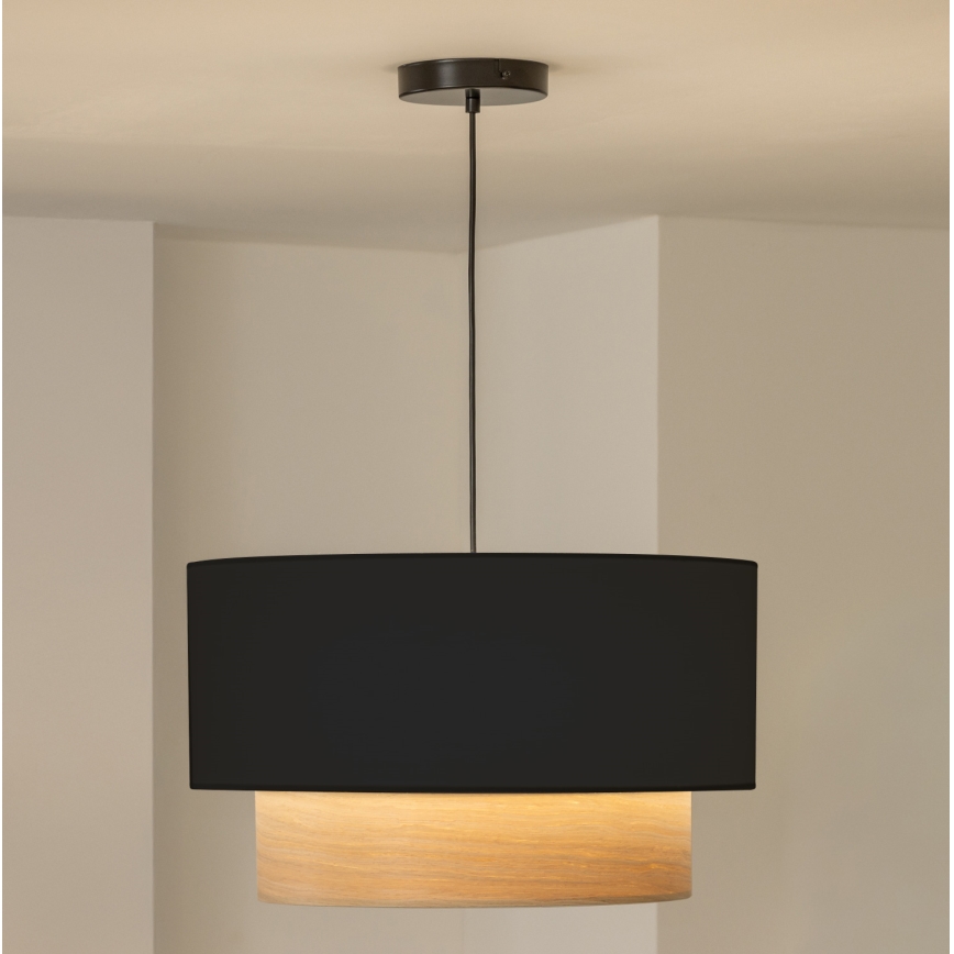 Brilagi - Lampadario LED a cavo CERIA 1xE27/40W/230V Ø 50 cm nero/beige