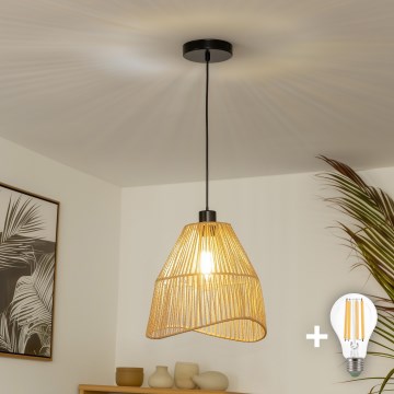 Brilagi - Lampadario LED a cavo CERIA BOHO 1xE27/40W/230V Ø 30 cm marrone
