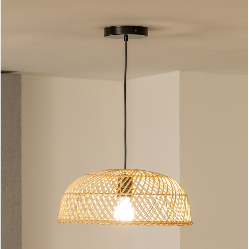 Brilagi - Lampadario LED a cavo CERIA BOHO 1xE27/40W/230V Ø 40 cm in rattan