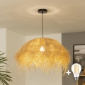 Brilagi - Lampadario LED a cavo CERIA BOHO 1xE27/40W/230V Ø 60 cm in rafia