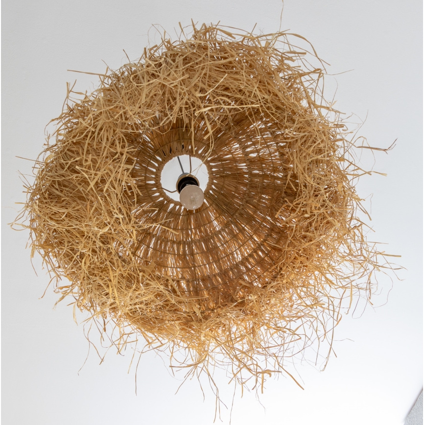 Brilagi - Lampadario LED a cavo CERIA BOHO 1xE27/40W/230V Ø 60 cm in rafia