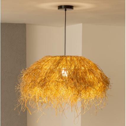 Brilagi - Lampadario LED a cavo CERIA BOHO 1xE27/40W/230V Ø 60 cm in rafia