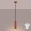 BRILAGI - Lampadario LED a cavo CRESTO 1xGU10/10W/230V arancione