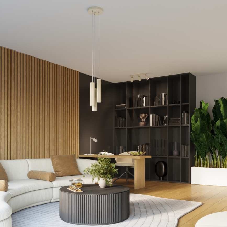 Brilagi - Lampadario LED a cavo CRESTO 3xGU10/10W/230V crema