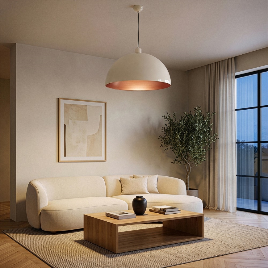 Brilagi - Lampadario LED a cavo METALO 1xE27/40W/230V Ø 60 cm beige/rame