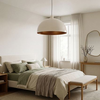 Brilagi - Lampadario LED a cavo METALO 1xE27/40W/230V Ø 60 cm beige/rame