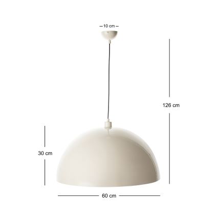 Brilagi - Lampadario LED a cavo METALO 1xE27/40W/230V Ø 60 cm beige/rame