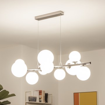 Brilagi - Lampadario LED a cavo MILLA 10xG9/3W/230V nero cromato/bianco