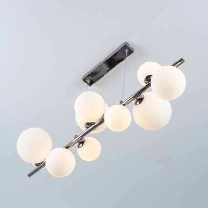 Brilagi - Lampadario LED a cavo MILLA 10xG9/3W/230V nero cromato/bianco
