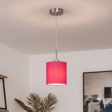 Brilagi - Lampadario LED a cavo NUBILA 1xE27/60W/230V Ø 14 cm rosa