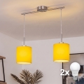 Brilagi - Lampadario LED a cavo NUBILA 2xE27/60W/230V giallo
