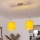 Brilagi - Lampadario LED a cavo NUBILA 2xE27/60W/230V giallo