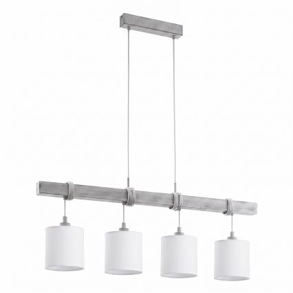 Brilagi - Lampadario LED a cavo NUBILA 4xE27/60W/230V grigio/bianco