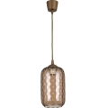 Brilagi - Lampadario LED a cavo RETRO GLASS 1xE27/60W/230V Ø 14 cm marrone//marrone fumé