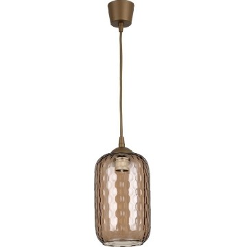 Brilagi - Lampadario LED a cavo RETRO GLASS 1xE27/60W/230V Ø 14 cm marrone//marrone fumé
