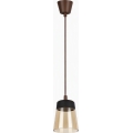 Brilagi - Lampadario LED a cavo RETRO GLASS 1xE27/60W/230V Ø 15,5 cm marrone/fumé/beige/nero