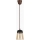 Brilagi - Lampadario LED a cavo RETRO GLASS 1xE27/60W/230V Ø 15,5 cm marrone/fumé/beige/nero