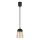 Brilagi - Lampadario LED a cavo RETRO GLASS 1xE27/60W/230V Ø 15,5 cm nero/beige fumé