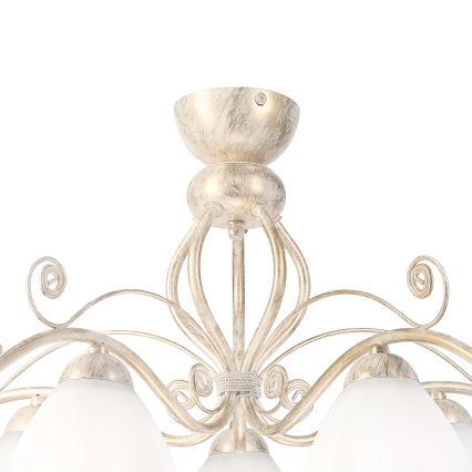 Brilagi - Lampadario LED a montaggio superficiale ANTICO 5xE27/60W/230V 3000K bianco patinato