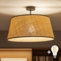 BRILAGI - Lampadario LED a montaggio superficiale CERIA 1xE27/60W/230V Ø 50 cm nero/beige