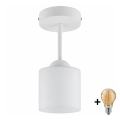 BRILAGI - Lampadario LED a montaggio superficiale RETRO GLASS 1xE27/60W/230V Ø 10 cm bianco