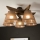 Brilagi - Lampadario LED a plafone ANTHONY 5xE14/40W/230V rovere noce/marrone