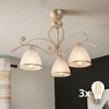 Brilagi - Lampadario LED a plafone ANTICO 3xE27/60W/230V 3000K finitura bianco patinato