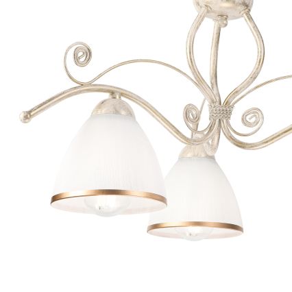 Brilagi - Lampadario LED a plafone ANTICO 3xE27/60W/230V 3000K finitura bianco patinato