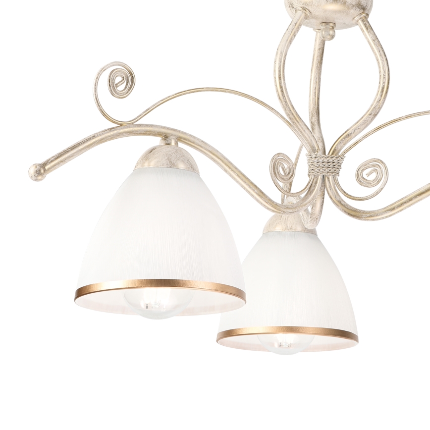 Brilagi - Lampadario LED a plafone ANTICO 3xE27/60W/230V 3000K finitura bianco patinato