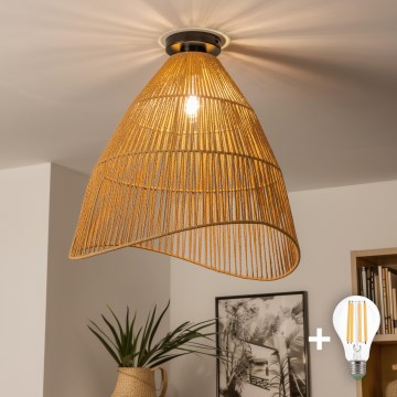 Brilagi - Lampadario LED a plafone CERIA BOHO 1xE27/40W/230V Ø 50 cm marrone