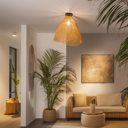 Brilagi - Lampadario LED a plafone CERIA BOHO 1xE27/40W/230V Ø 50 cm marrone