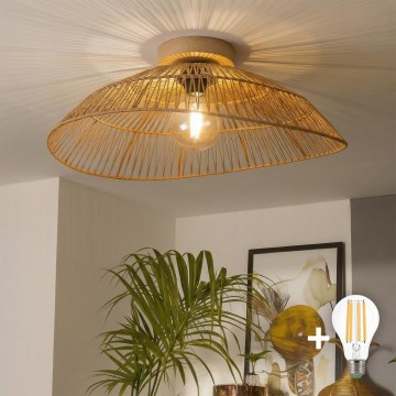 Brilagi - Lampadario LED a plafone CERIA BOHO 1xE27/40W/230V Ø 70 cm marrone/rovere