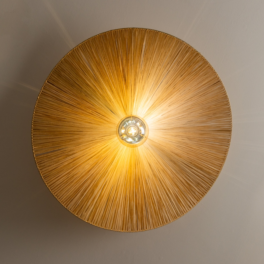 Brilagi - Lampadario LED a plafone CERIA BOHO 1xE27/40W/230V Ø 80 cm in rafia