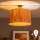 Brilagi - Lampadario LED a plafone CERIA BOHO 1xE27/60W/230V Ø 50 cm nero/rafia