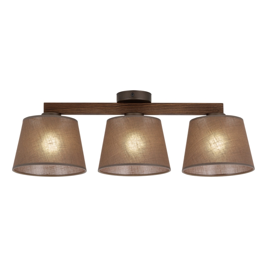 BRILAGI - Lampadario LED a plafone LATTE 3xE27/15W/230V pino/marrone