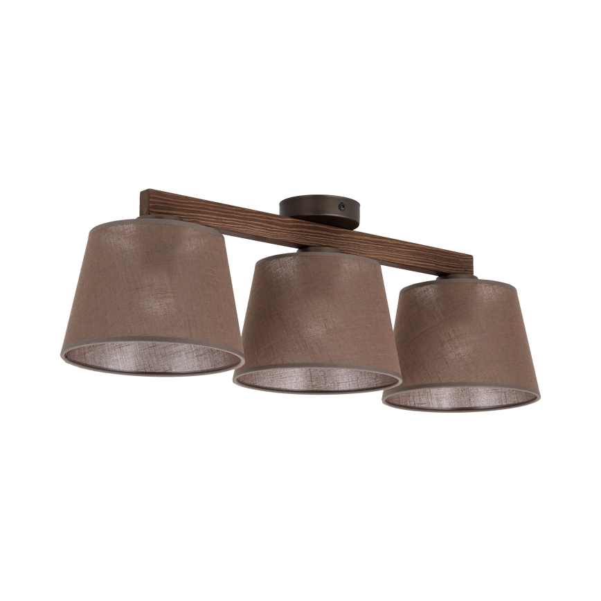 BRILAGI - Lampadario LED a plafone LATTE 3xE27/15W/230V pino/marrone