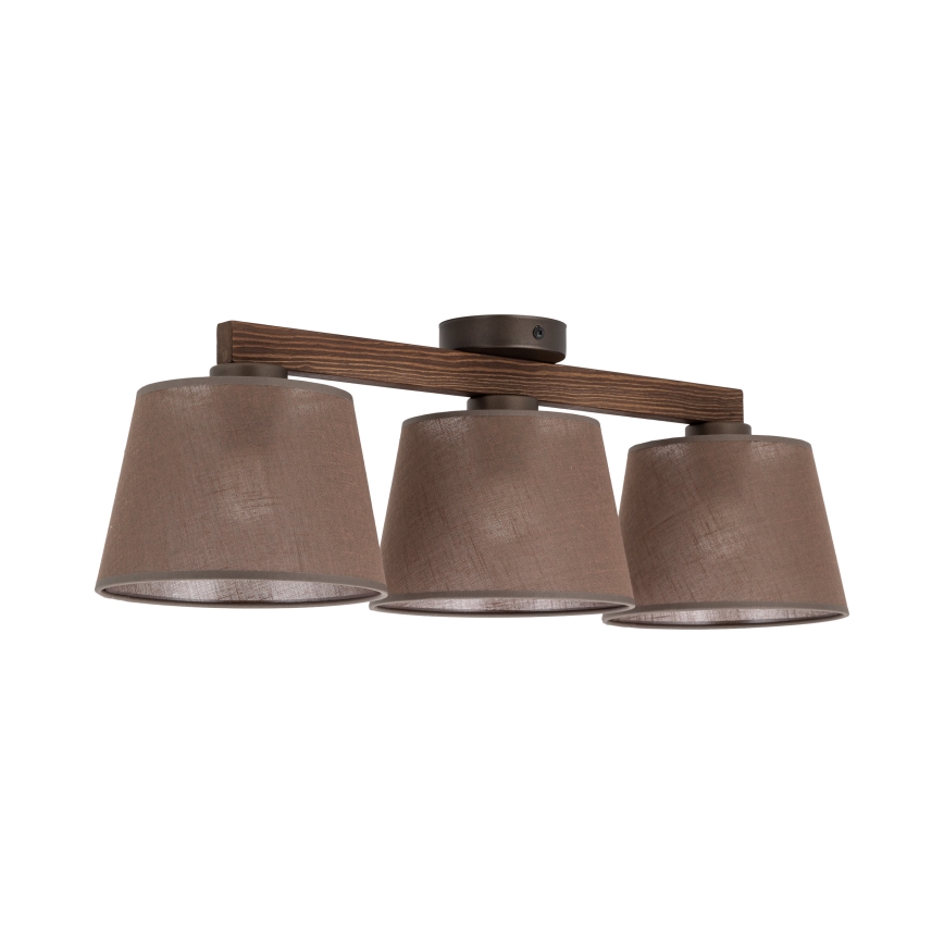 BRILAGI - Lampadario LED a plafone LATTE 3xE27/15W/230V pino/marrone