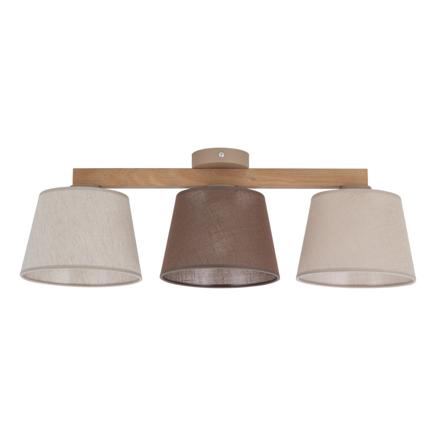 BRILAGI - Lampadario LED a plafone LATTE 3xE27/15W/230V pino/misto