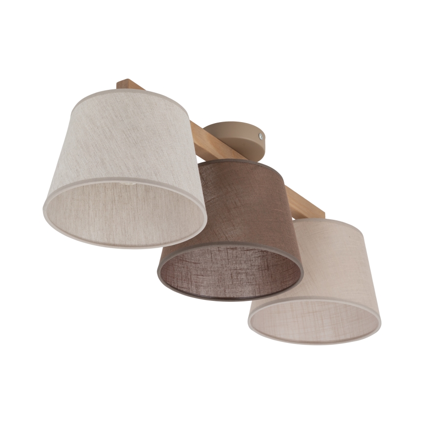 BRILAGI - Lampadario LED a plafone LATTE 3xE27/15W/230V pino/misto