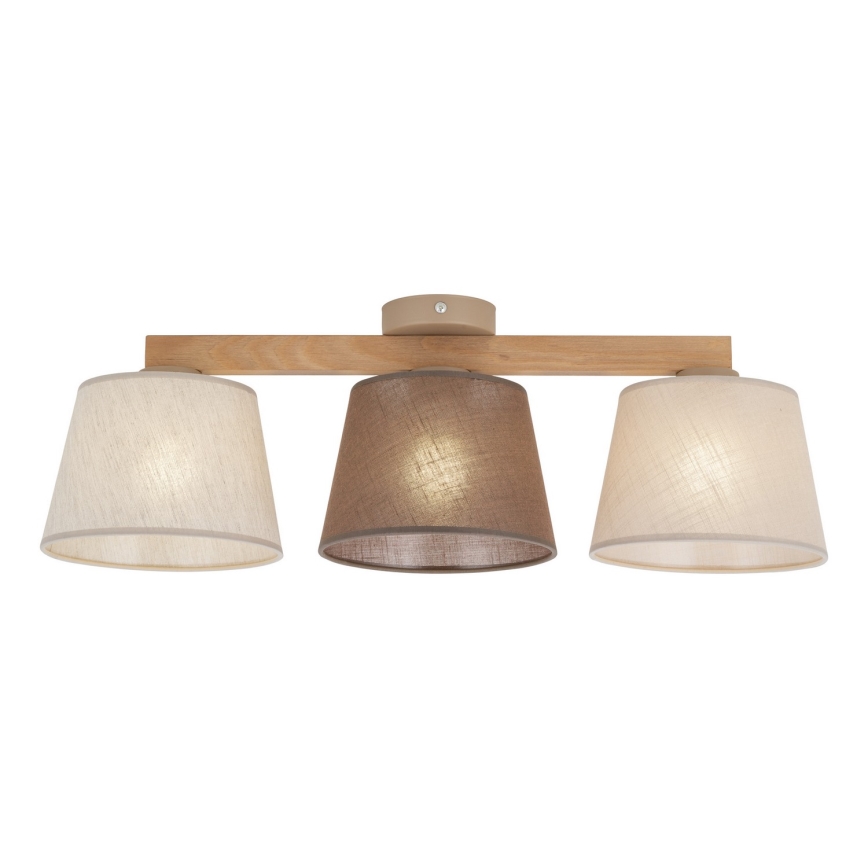 BRILAGI - Lampadario LED a plafone LATTE 3xE27/15W/230V pino/misto