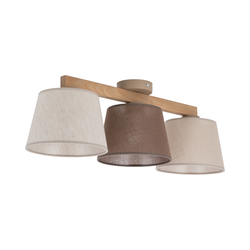 BRILAGI - Lampadario LED a plafone LATTE 3xE27/15W/230V pino/misto
