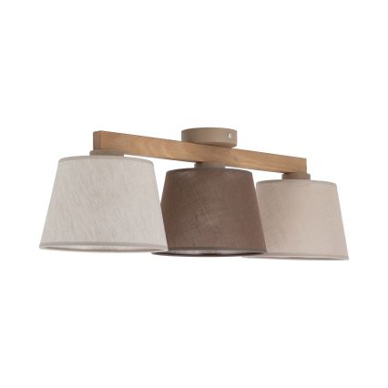 BRILAGI - Lampadario LED a plafone LATTE 3xE27/15W/230V pino/misto