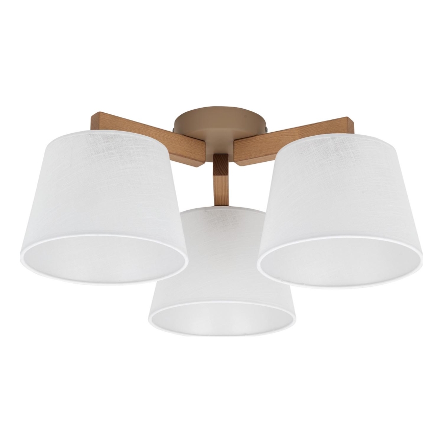 BRILAGI - Lampadario LED a plafone LATTE SABIA 3xE27/15W/230V pino/bianco