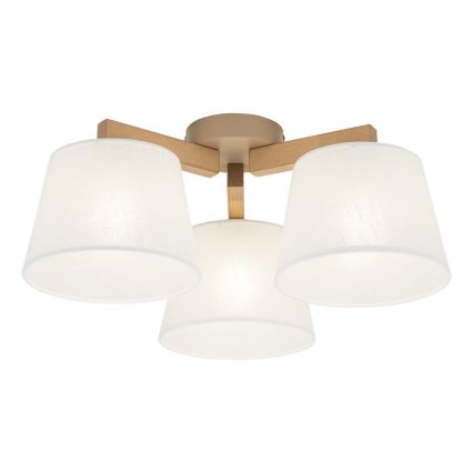 BRILAGI - Lampadario LED a plafone LATTE SABIA 3xE27/15W/230V pino/bianco