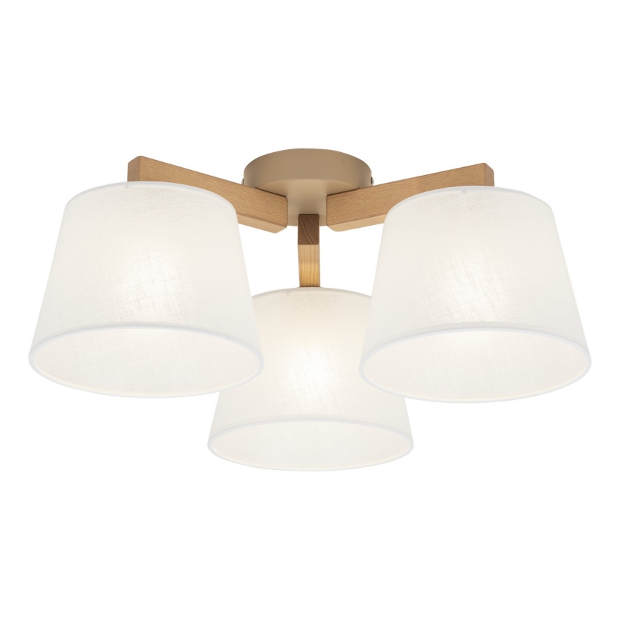 BRILAGI - Lampadario LED a plafone LATTE SABIA 3xE27/15W/230V pino/bianco