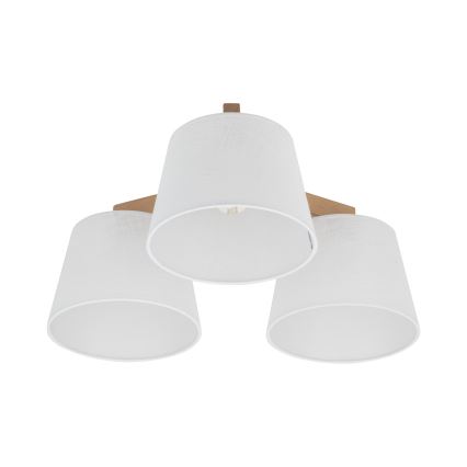 BRILAGI - Lampadario LED a plafone LATTE SABIA 3xE27/15W/230V pino/bianco