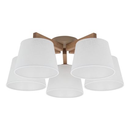 BRILAGI - Lampadario LED a plafone LATTE SABIA 5xE27/15W/230V pino/bianco