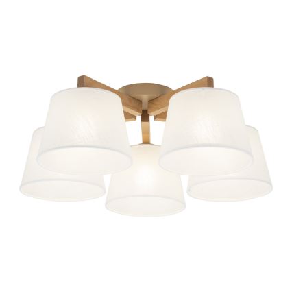 BRILAGI - Lampadario LED a plafone LATTE SABIA 5xE27/15W/230V pino/bianco