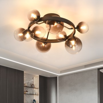 Brilagi - Lampadario LED a plafone MILLA 10xG9/3W/230V marrone/marrone fumé
